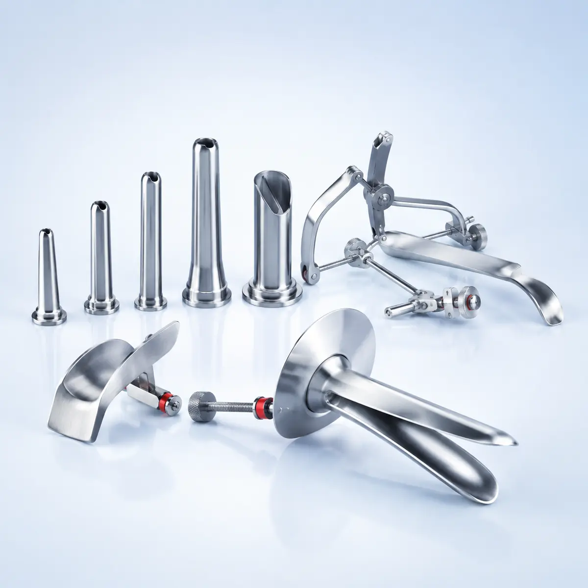 Vaginal Tubes & Blockers surgical instrument on a clean clinical blue background